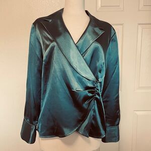 Metaphor Size 16 Turquoise Long Sleeve Shirt NWT!